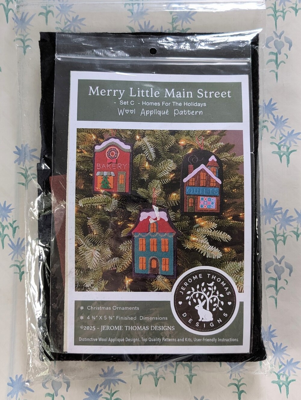 Jerome Thomas Designs Merry Little Main Street Part C Wool Kit NEW Primitive DIY